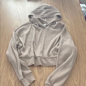 ALO muse hoodie. Heather tan color. Size M.  Exc cond!matching pants listed sep